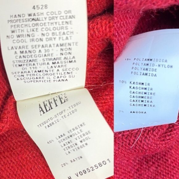 Moschino Cheap and Chic Cropped Sweater in Red Women Size 6 - Picture 5 of 6